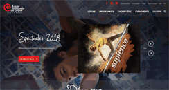 Desktop Screenshot of ecolenationaledecirque.ca